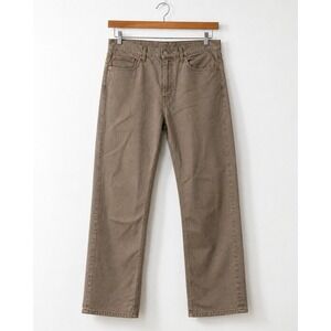 Levis 505 Jean Mens 38x32 Beige Tan Regular Fit Straight Leg Cotton Denim Pants